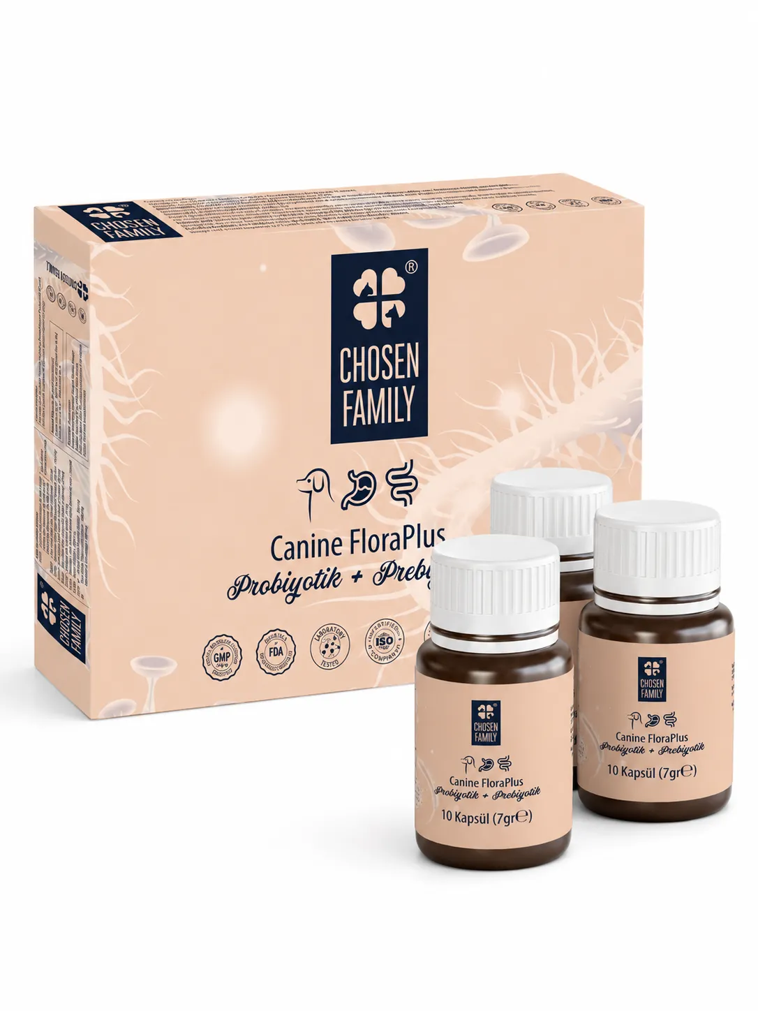 Chosen Family Canine Floraplus Köpekler İçin Probiyotik + Prebiyotik (30 Kapsül)