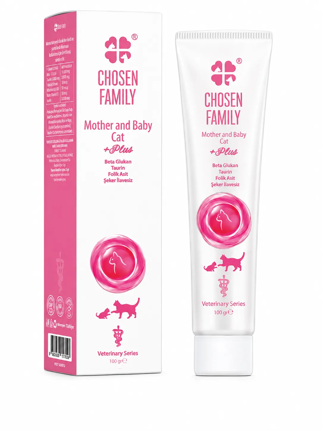Chosen Family Anne ve Yavru Kedi Multivitamin +Plus Macun (100 gr)